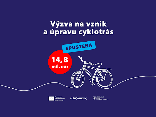 Výzva na výstavbu cyklistickej infraštruktúry spustená
